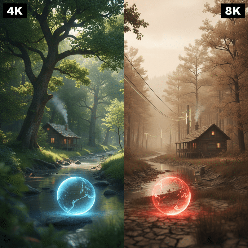 Milieu-impact van 4K vs 8K