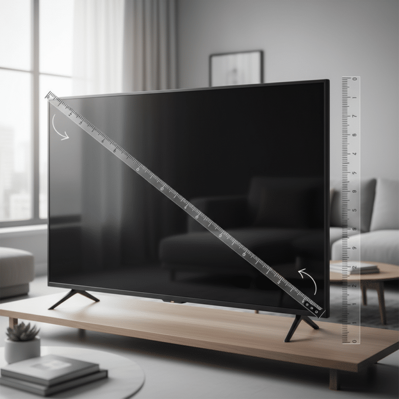 Hoeveel centimeter is een 32 inch smart TV?