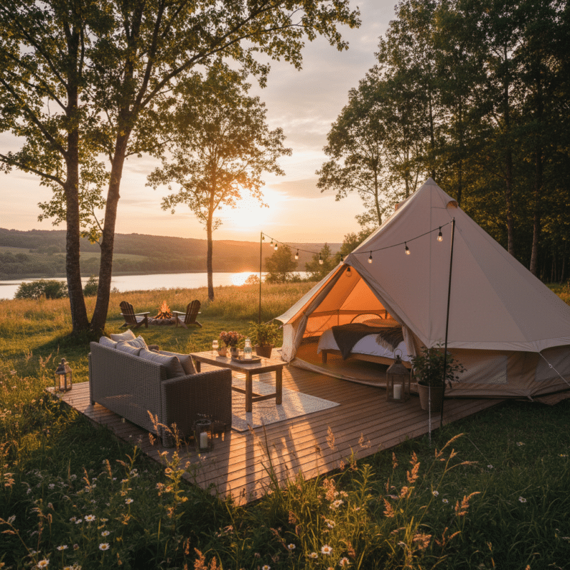 Wat betekent glamping?