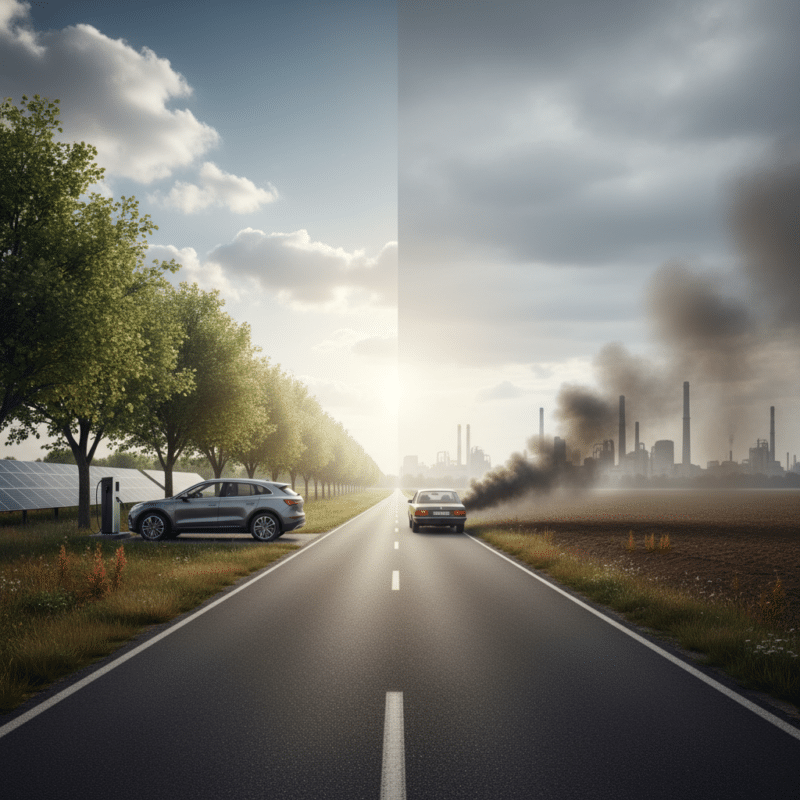 Milieu-impact van een zakelijke Auto