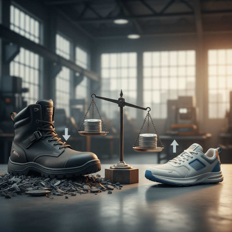 Kostenanalyse van veiligheidsschoenen en sneakers