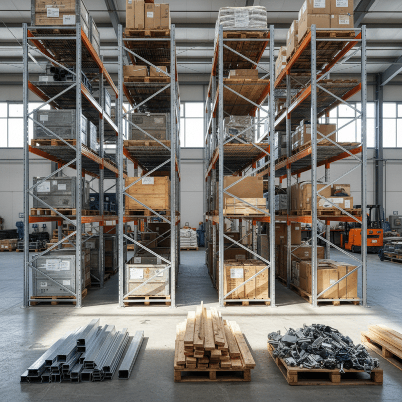 Kostenvergelijking van Magazijn stellingkastmaterialen