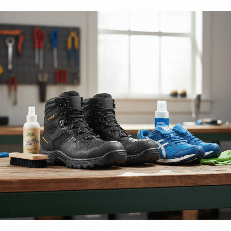 Onderhoud van veiligheidsschoenen en sneakers