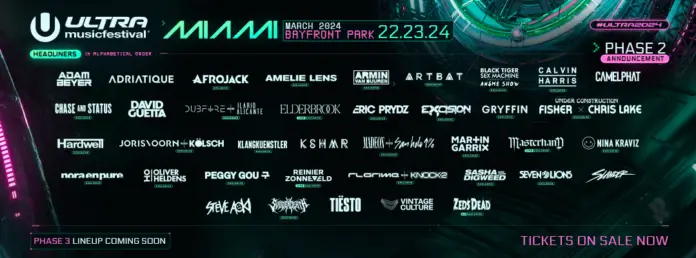 Ultra Miami 2024 line-up
